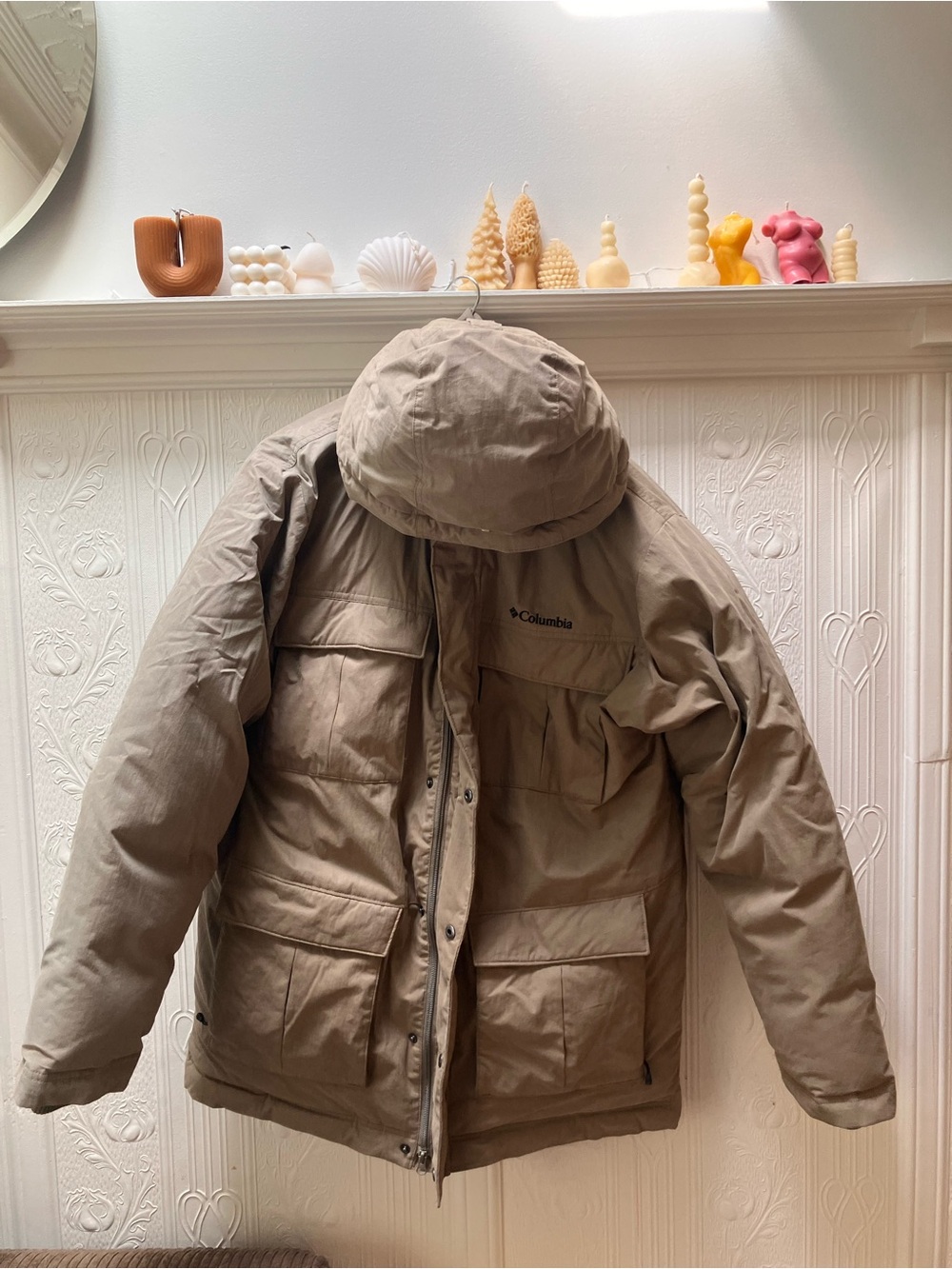Columbia Kids Puffer Jacket in Taupe Brown